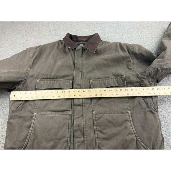 Berne Chore Coat Jacket Men XL Brown Highland Washed Duck Canvas Quilt CH377OD - Picture 5 of 14